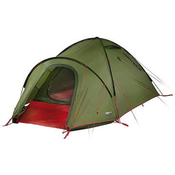 High Peak dome tent Nightingale 3 LW (olive green/red, with tunnel porch, model 2022)