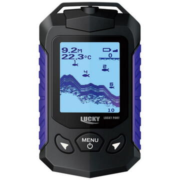 Sonar pescuit PNI Fish Seeker US530, wireless, ecran LCD 2.8 inch, profunzime 45m, alarma prezenta peste, unghi detectie 90 grade