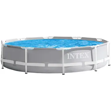 Intex Prism Frame Premium Pool with Filter Pump, 305x76 cm, Age 6+, Grey