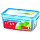 Vesela camping Emsa Clip & Close Food Container Set- Set of 3 - 0.55 / 1.0 / 2.3 L