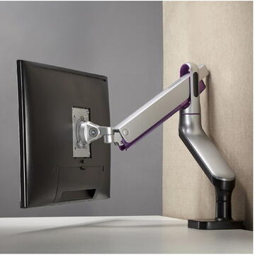 Ergo Office ER-436 1-Fold Premium Monitor Mount with Gas Spring 17"-32" Double Arm Desk Mount Monitor Arm Swivel Tilt Rotateable VESA 75x75 100x100 up to 9kg