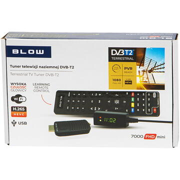 TV Tuner Tuner DVB-T2 BLOW 7000FHD MINI H.265