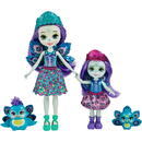 Mattel Enchantimals Patter Peacock Doll and Little Sister