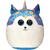 Ty Squish a Boo Helena Cuddly Toy (blue/white, 35 cm, Husky)