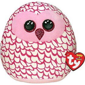 Ty Squish a Boo Pinky, cuddly toy (pink/white, 20 cm, owl)