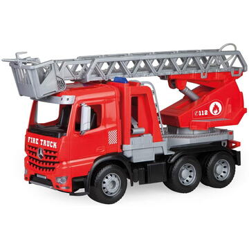 LENA WORXX Arocs ladder fire brigade, toy vehicle (red/silver)