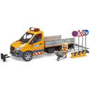 Bruder MB Sprinter municipal with light & sound module, model vehicle (orange, including driver and accessories)