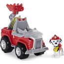 Spinmaster Spin Master Paw Patrol Dino Rescue Deluxe Vehicle Marshall, Toy Vehicle (Red/Grey, Includes Marshall Figure and Surprise Dinosaur)