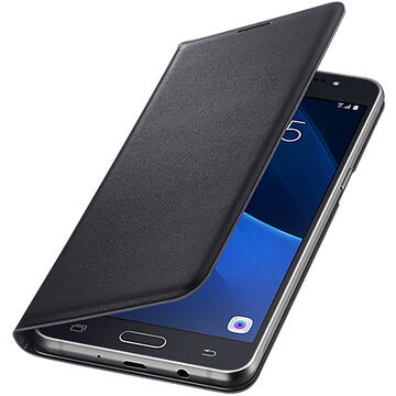 Flip Wallet Samsung EF-WJ510PBEGWW pentru Galaxy J5 2016 Negru