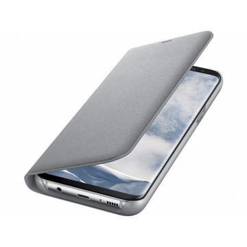 LED View Cover Samsung EF-NG955PSEGWW pentru Galaxy S8+ G955 Argintiu