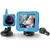 Monitor video digital bebelusi pentru acasa si masina Bayby BBM 7030, Raza de actiune 250m, Ecran LCD 3,5”, 2.14 GHs, Albastru