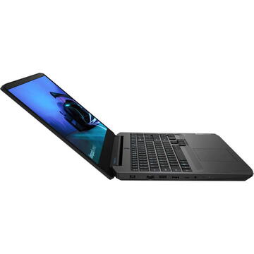 Notebook Laptop Lenovo Gaming 15.6'' IdeaPad 3 15ARH05, FHD IPS, Procesor AMD Ryzen™ 7 4800H (8M Cache, up to 4.2 GHz), 16GB DDR4, 512GB SSD, GeForce GTX 1650 4GB, Free DOS, Onyx Black