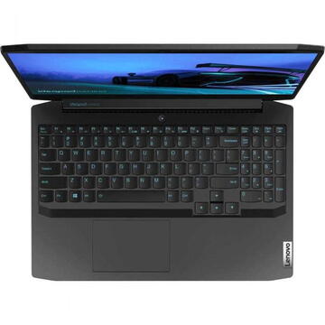 Notebook Laptop Gaming Lenovo IdeaPad 3 15IMH05 cu procesor Intel Core i5-10300H pana la 4.50 GHz, 15.6", Full HD, IPS, 8GB, 256GB SSD, NVIDIA GeForce GTX 1650 Ti 4GB, Free DOS, Onyx Black
