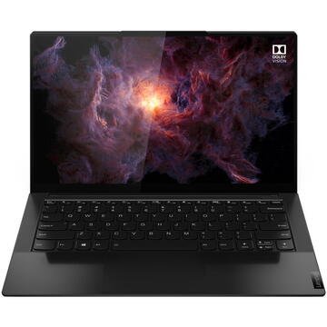 Notebook Laptop ultraportabil Lenovo Yoga Slim 9 14ITL5 cu procesor Intel Core i7-1165G7 pana la 4.70 GHz, 14", UHD, IPS, 16GB, 2TB SSD, Intel Iris Xe Graphics, Windows 10 Home, Shadow Black