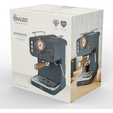 Espressor Swan SK22110GRN  1.2 L Manual 15 Bari , Cappucino 1100W