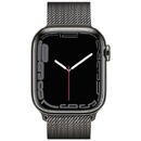 Smartwatch Apple Watch 7 GPS 41mm Graphite Stainless Steel Case with Graphite Milanese Loop