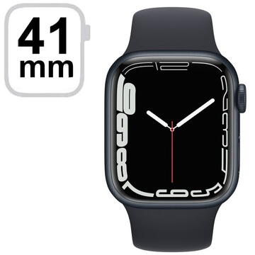 Smartwatch Apple Watch Series 7 GPS + Cellular 41mm Midnight Aluminium Case with Clover Sport Band - Midnight