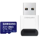 Card memorie Samsung PRO Plus 512GB microSDXC UHS-I U3 160MB/s Full HD 4K UHD including USB card reader