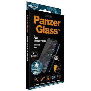 PanzerGlass Apple iPhone 12 Pro Max Edge-to-Edge Camslider Anti-Bacterial