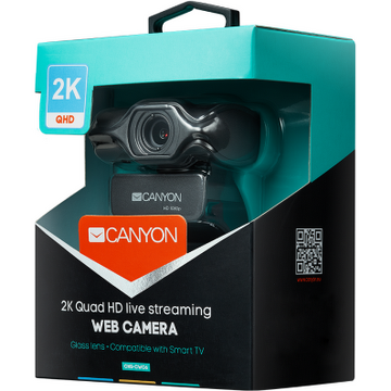 Camera web Canyon CNS-CWC6, USB 2.0, Black