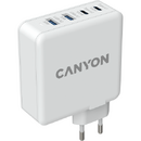 Incarcator de retea Canyon H-100, 2x USB, 2x USB-C, 3A, White