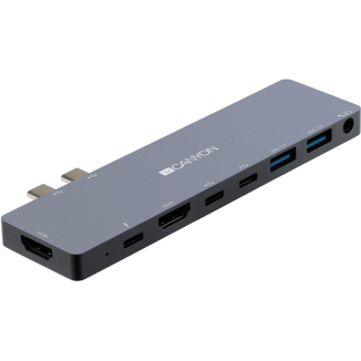 Canyon DS-8 Multiport Docking Station with 8 port Aluminium alloy, Space gray