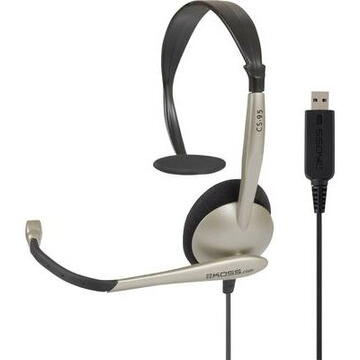 Koss CS95 USB Headset Wired Head-band Calls/Music Beige