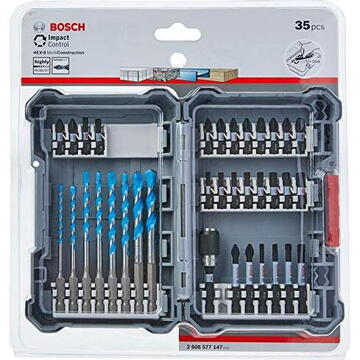 Bosch Impact Control screwdriver bit set w. Multipurpose drill bits, 1/4 ", 35 pieces, drill bit & bit set