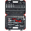 Gedore Red socket wrench set 1/4 "+ 1/2", 94 pieces (red / black, with reversible ratchets, SW 4mm - 32mm)