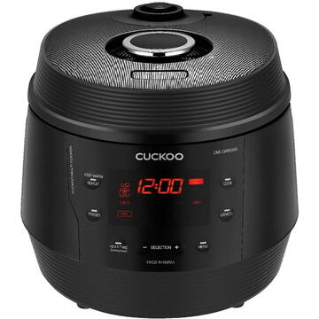 Multicoker 8 in 1 Cuckoo CMC-QAB549S, 1100 W, 5 L, functie Slow-Cooker, 10 programe, Timer, Display led, presiune reglabila, Negru