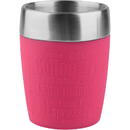 Emsa TRAVEL CUP thermal mug (raspberry/stainless steel, 0.2 liters)