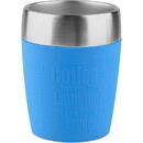 Emsa TRAVEL CUP thermal mug (blue/stainless steel, 0.2 liters)