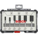 Bosch cutter set 6 pcs Straight 1/4 " shank - 2607017467
