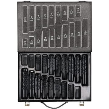 GEDORE twist drill set, roll-formed, 1-10mm (black, 170 pieces)