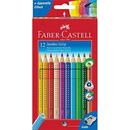 Faber-Castell Jumbo Grip colored pencil, cardboard case of 12, set (12 pieces)