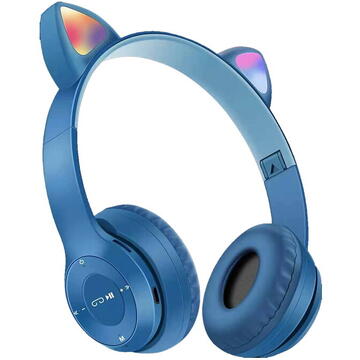 OEM Bluetooth Over-Ear Cat's Ears Wireless Albastru
