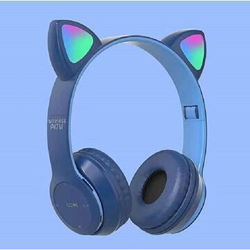OEM Bluetooth Over-Ear Cat's Ears Wireless Albastru
