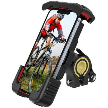 Joyroom Suport Telefon pentru Bicicleta Black (pana la 6.8 inch, rotire 360 grade, prindere de ghidon)