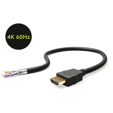 CABLU HDMI 2.0 4K DUBLU ECRANAT 1M GOOBAY