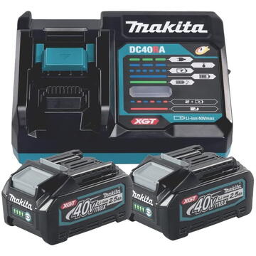 Makita Baterie și încărcător pentru scule 40V 2.5Ah 2x BL4025 1x quick charger DC40RA