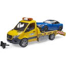 Bruder MB Sprinter car transporter with light & sound module, model vehicle (orange/blue, incl. Roadster)