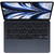 Notebook MacBook Air 13 with Liquid Retina (2022) 13.6" Apple M2 Octa Core 8GB 256GB SSD Apple M2 8 Core Graphics Int KB macOS Monterey Midnight
