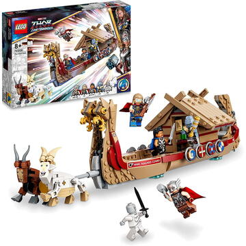 LEGO 76208 Marvel Super Heroes the Goat Boat Construction Toy (Avengers Set with Viking Ship, Minifigures and Stormbreaker)