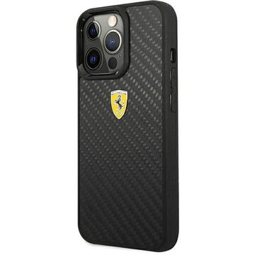 Husa Ferrari Husa Real Carbon iPhone 13 Pro Negru