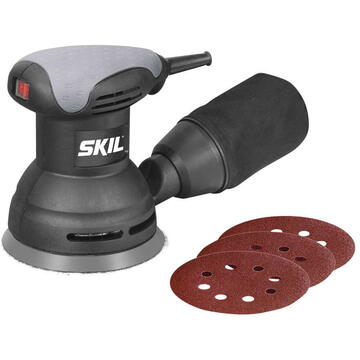 Skil Black SKIL 7420 AA Slefuitor cu excentric, 280W, 25.000pm, sac praf, 3 foi incluse, disc 125mm