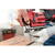 Skil Red SKIL 3308 EA, Set combinat Bormasina 1450 rpm, Polizor unghiular 8500 rpm, Fierastrau Pendular 2800 cpm, 2x Accu, incarcator, geanta