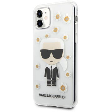 Husa Karl Lagerfeld Husa Ikonik Flower iPhone 11 Transparent