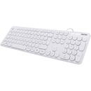 Tastatura Hama KC-500 keyboard USB QWERTZ German , Alb, USB, Cu fir, 105 taste