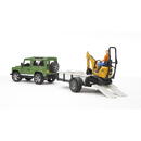 Bruder Professional Series Land Rover Defender with Trailer - CAT and Man - 02593