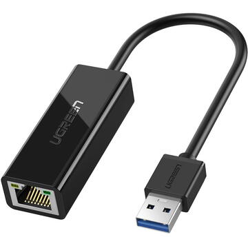 Placa de retea ADAPTOR RETEA Ugreen, "CR111" USB to Gigabit LAN Adapter, LED, negru "20256" (include TV 0.18lei) - 6957303822560